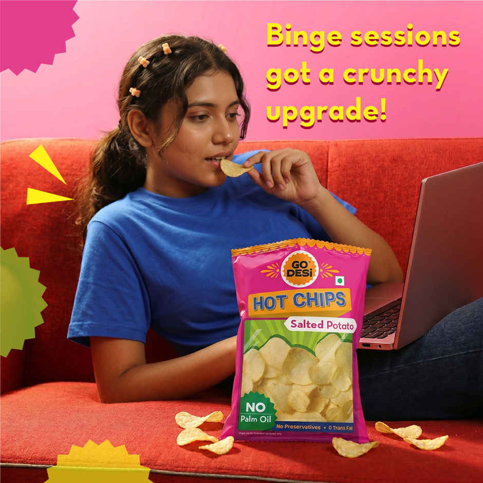 GO DESi Hot Chips Salted Potato | No Palm Oil