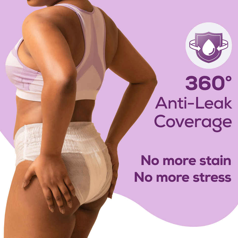 Evereve Period Panty | Heavy Flow | 360 Degree Leak Protection | Disposable | XL-2XL