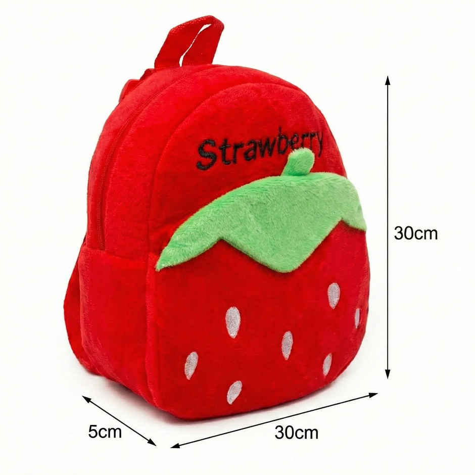 Kidara Strawberry Kids Plush Backpack | Red
