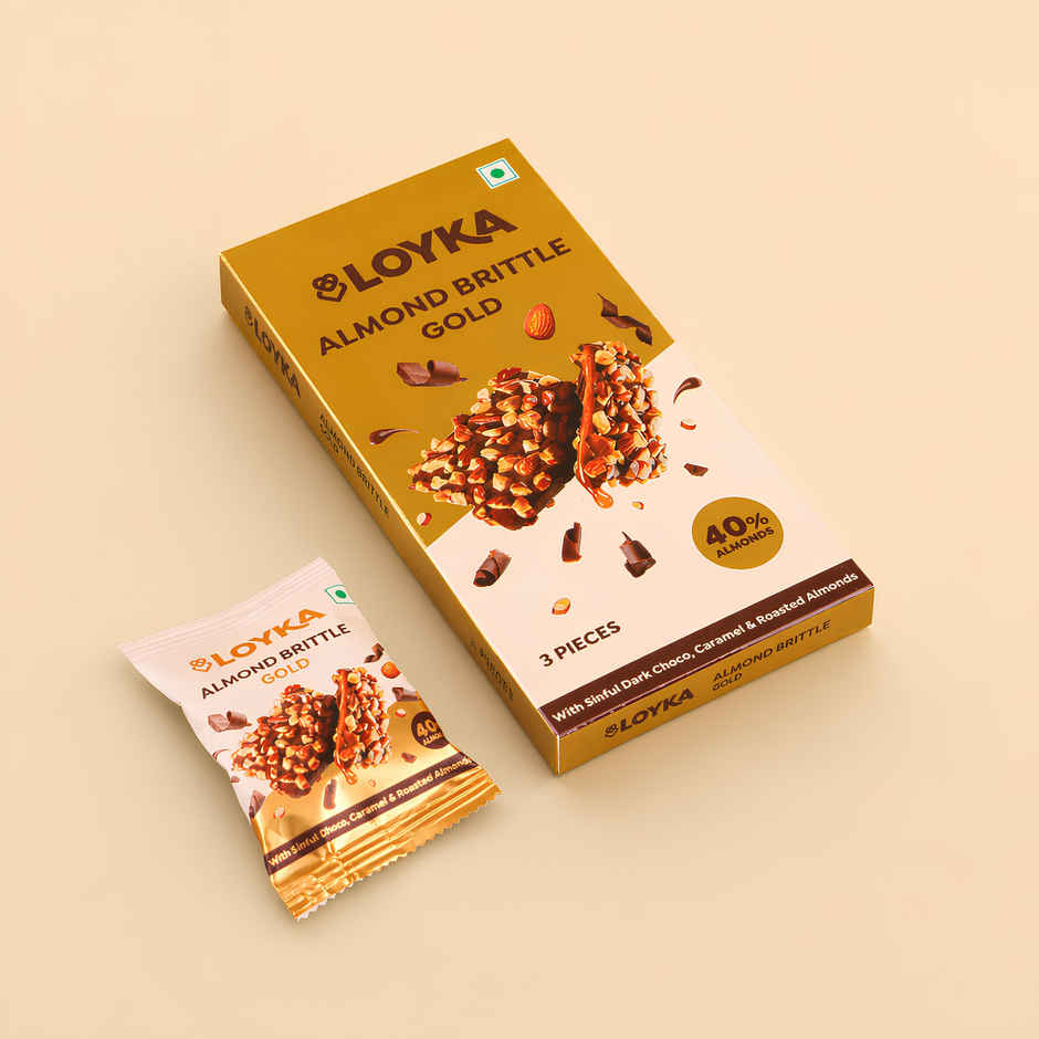 Loyka Almond Brittle Gold Chocolate Box | 43.5 G