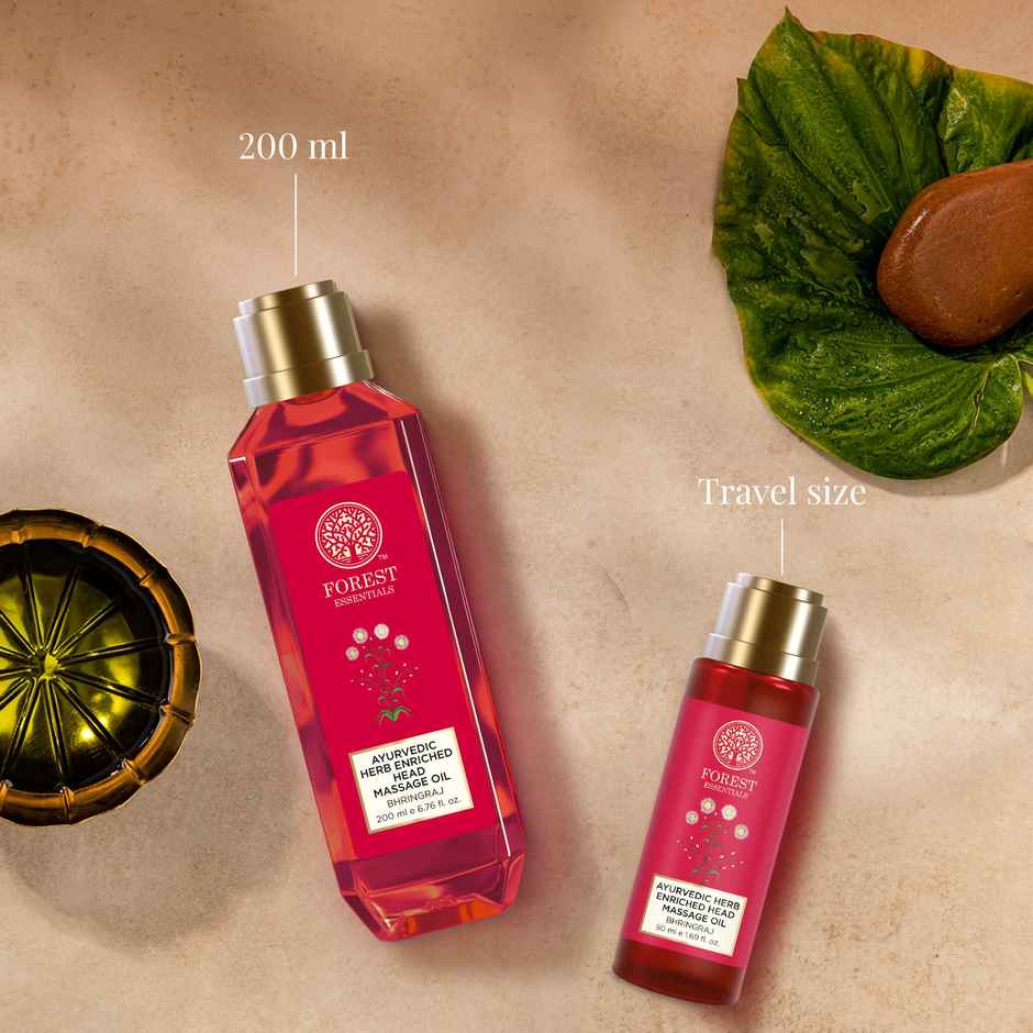 Forest Essentials Head Massage Oil Bhringraj | Travel Size Hair Oil for Hair Growth