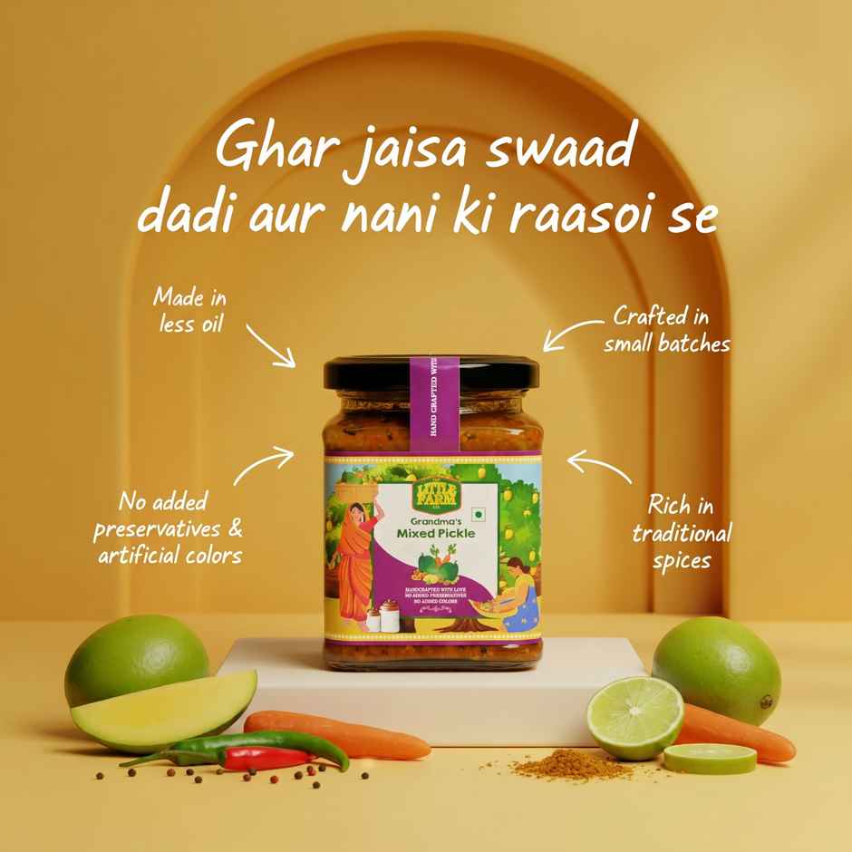 The Little Farm Co Mixed Pickle | Achaar, All Natural