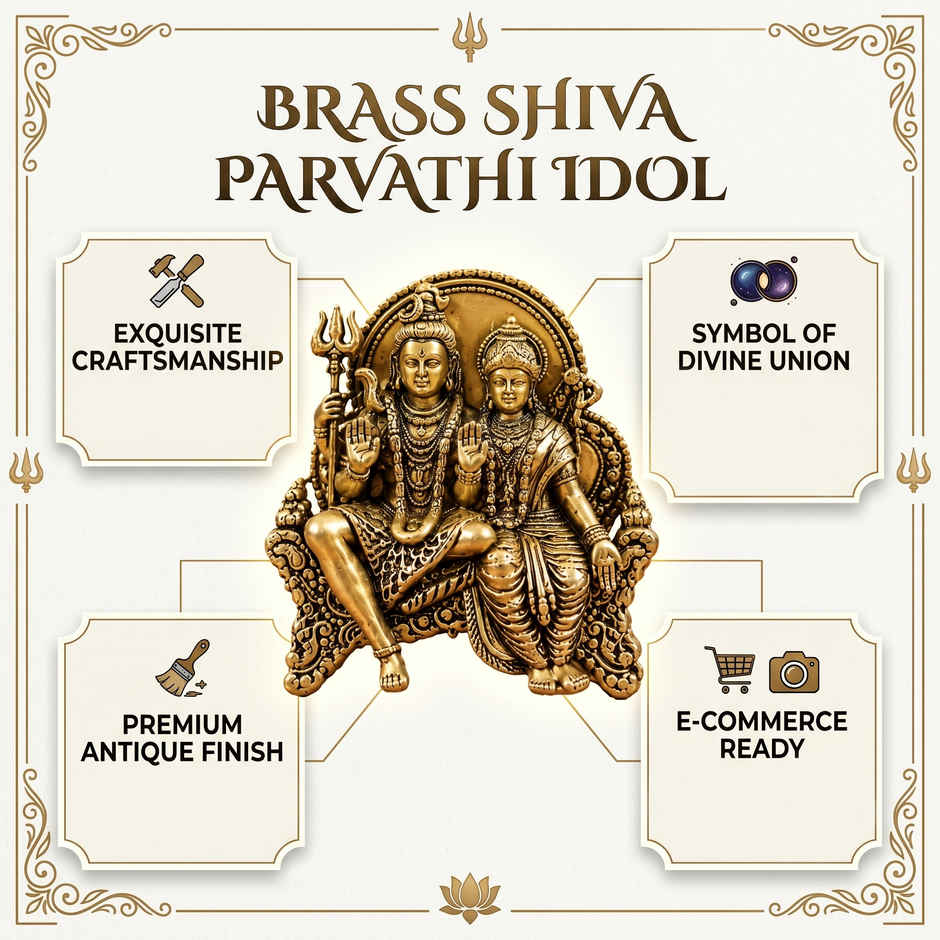 Svasti Brass Shiva Pariwar Idol