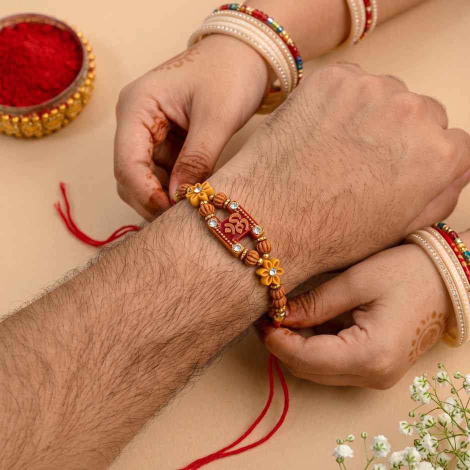 Rakhi for Brother | Om | Religious | Pack of 1 | Shree Rakhi