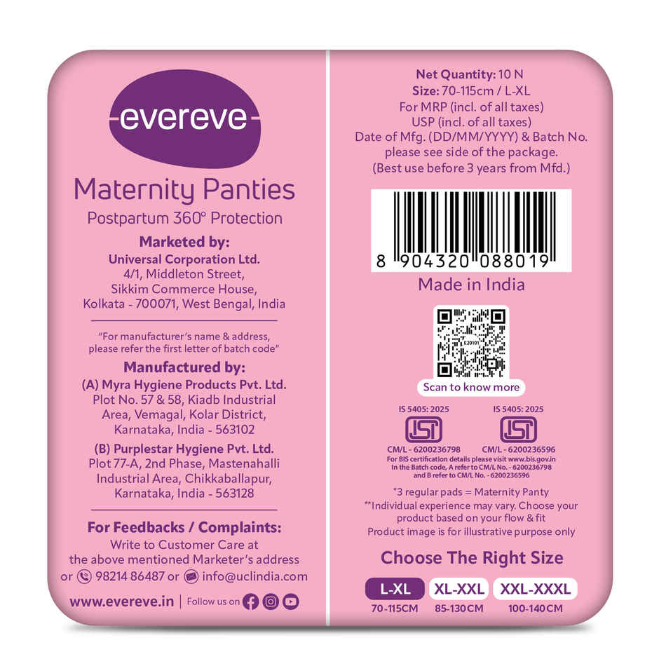 Evereve Maternity Period Panties for Women | L-XL