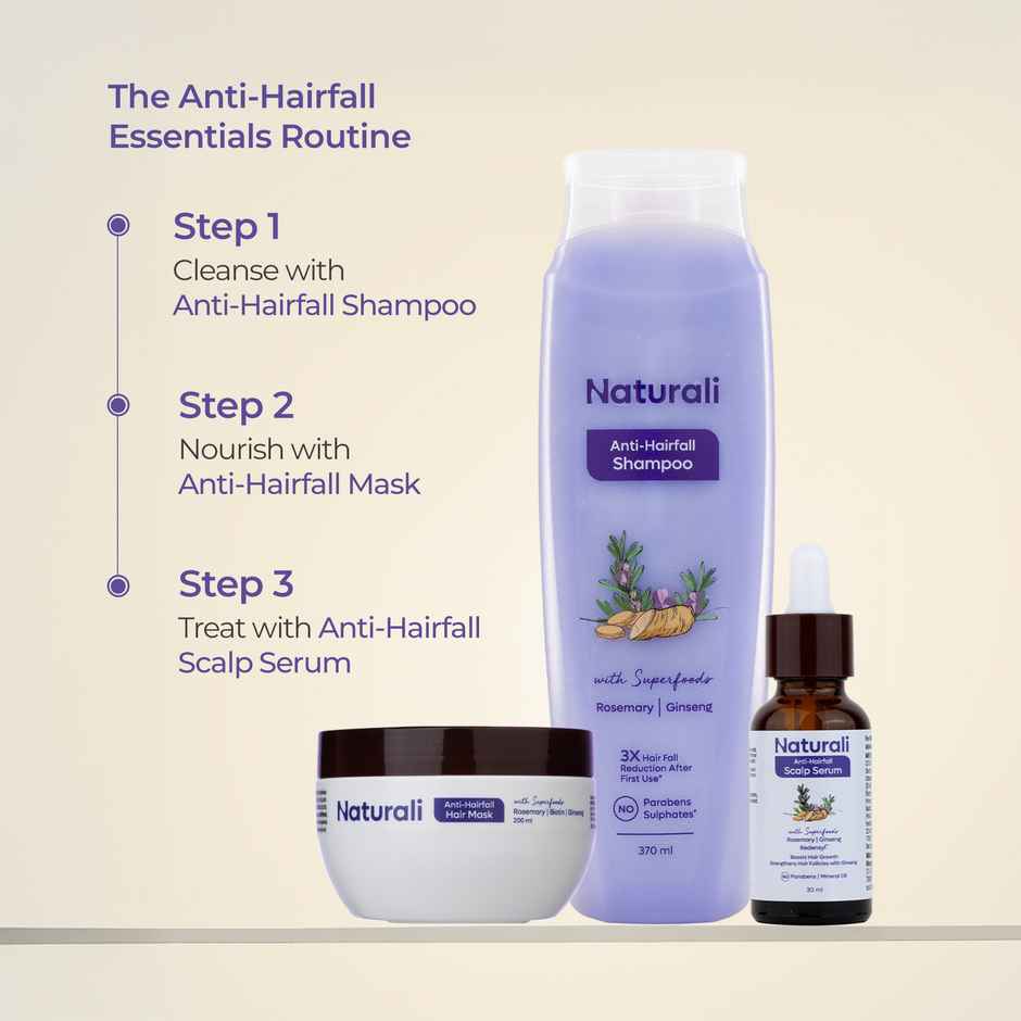 Naturali Anti-Hairfall Shampoo with Rosemary Hairfall Control Shampoo|Sulphate free shampoo