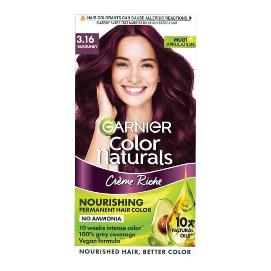 Garnier Color Naturals Long-Lasting Creme Hair Color | Burgundy - Shade 3.16