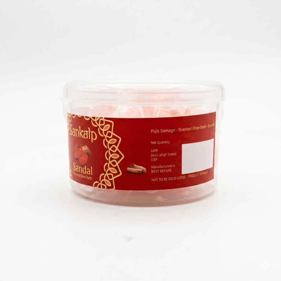 Om Bhakti Sankalp Wick For Diya Scented Ghee Batti - SANDAL