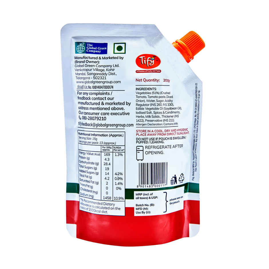 Tify Pizza Pasta Sauce