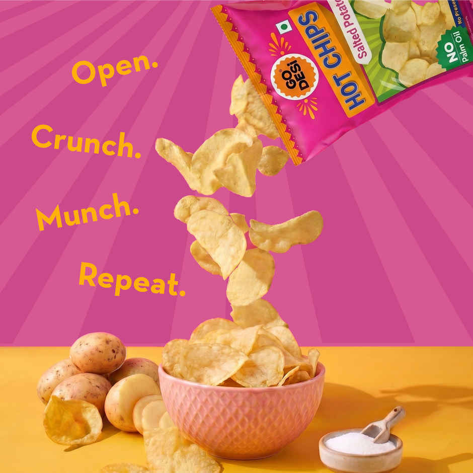 GO DESi Hot Chips Salted Potato | No Palm Oil