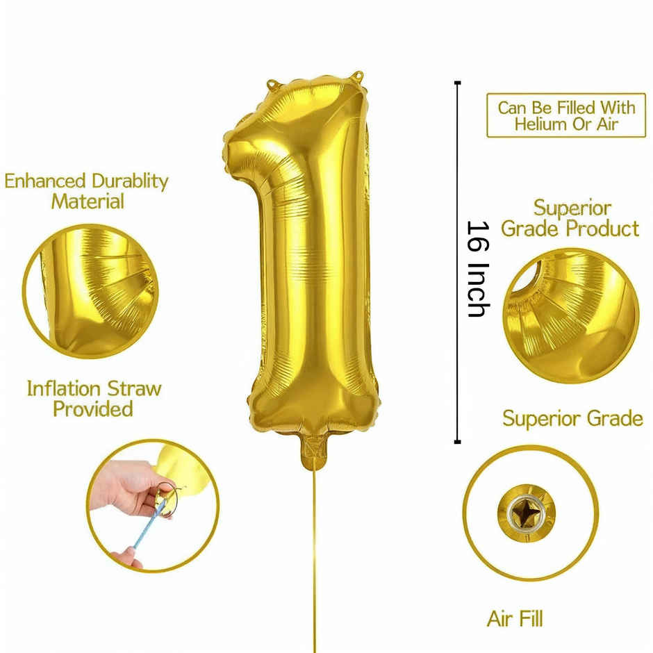 Number 1 Foil Balloon | Birthday Decoration | Party Needs | Propcon