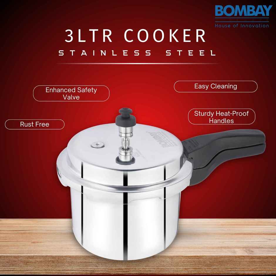 Bombay Kookware Stainless steel Pressure Cooker | 3 L