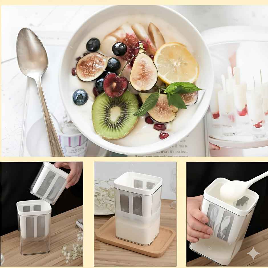 YouBee Plastic Yogurt Maker Hung Curd Maker BPA Free | 1.1 L