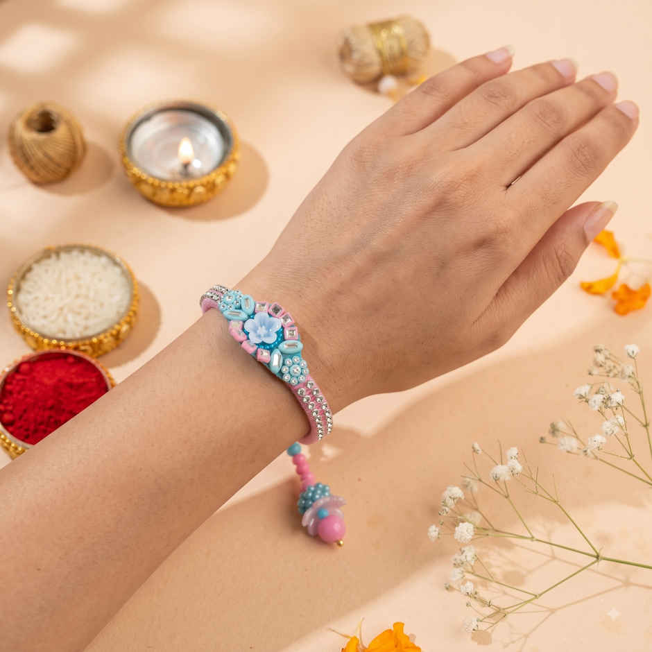 Lumba Rakhi for Bhabhi | Studded | Pack of 1 | Avyaan Rakhi
