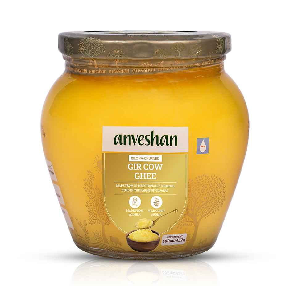 Anveshan A2 Gir Cow Ghee Traditional Bilona Method Cultured Curd Based Immunity Booster