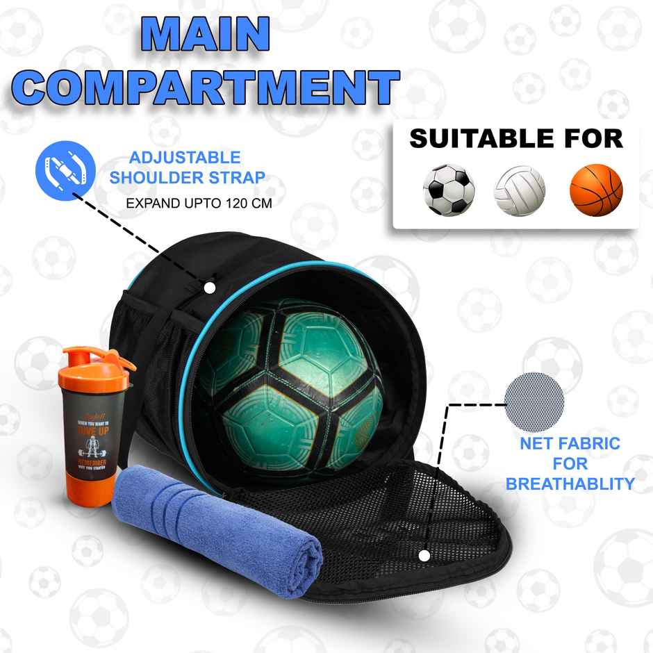 Whackk Unisex Solid Polyester 26 L Web Handle Duffle Bag | Black