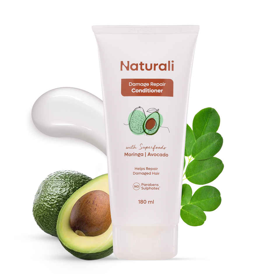 Naturali Damage Repair Conditioner with Avocado & Moringa Oil | No Sulphates, No Parabens