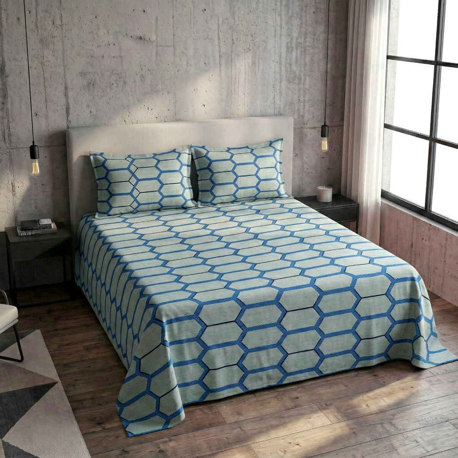 Dream Living 135 GSM King Bedsheet Set |250 x 275 cm| With 2 Pillow Covers
