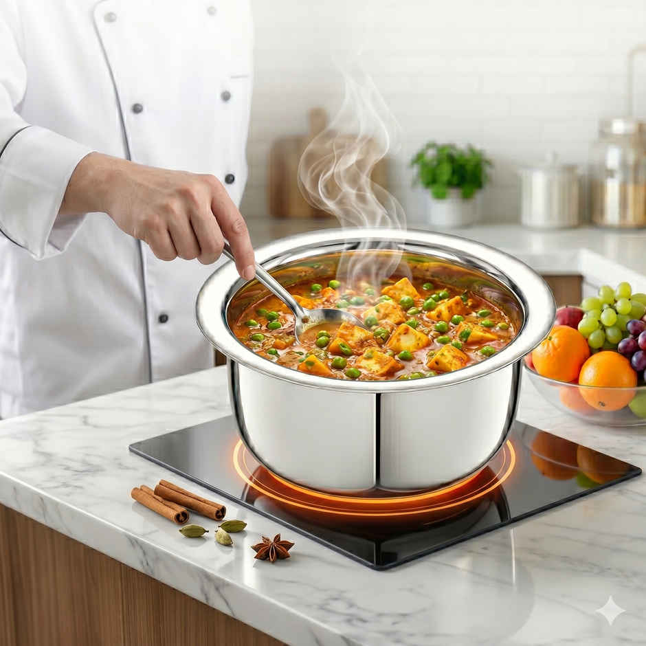 Jensons Capsul Bottom Patila with Lid | 12 Inch Induction Compatible