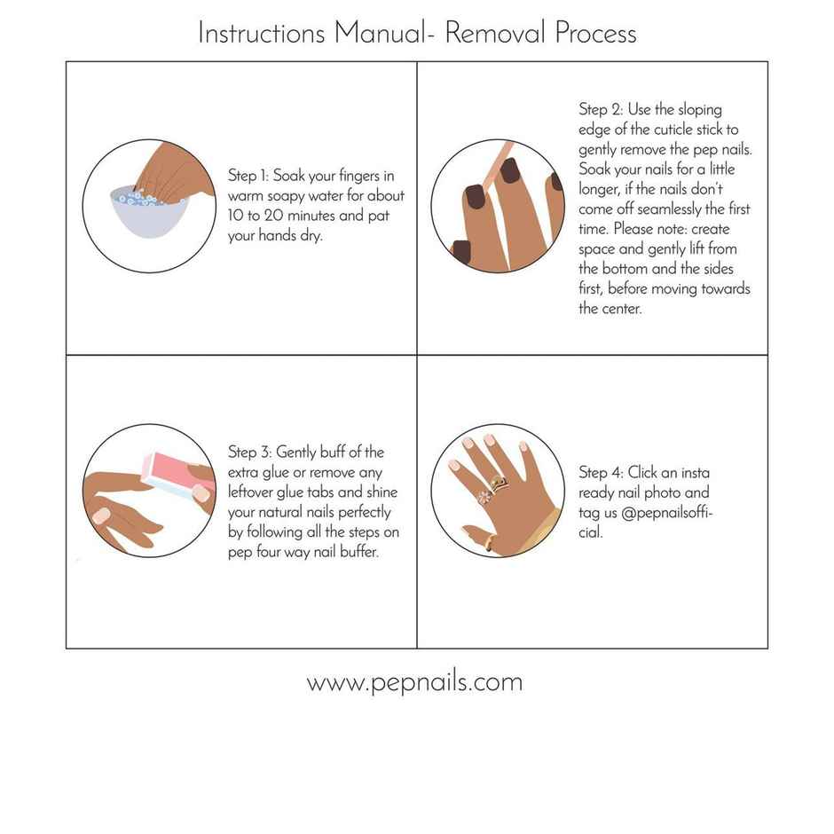 Pep Nails Mirror Kiss Medium Coffin Chrome Ombre Nude Reusable Press On Nails 30 Nail Tips