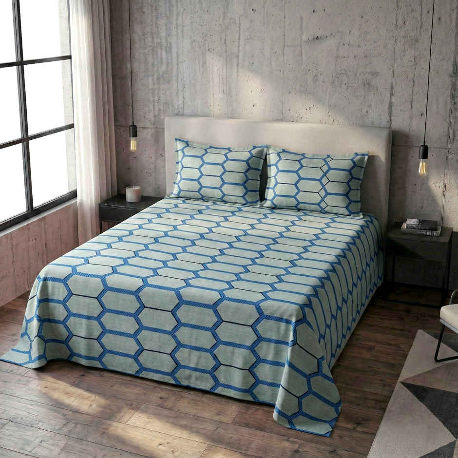 Dream Living 135 GSM King Bedsheet Set |250 x 275 cm| With 2 Pillow Covers