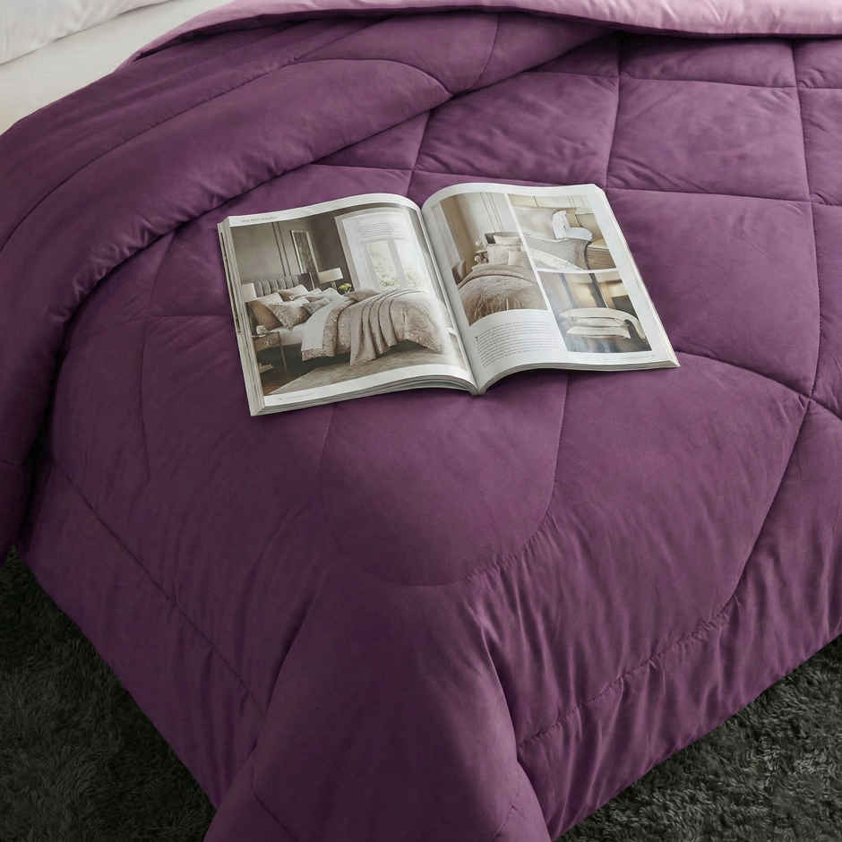 Dream Living Lavender Solid Reversible Double Bed AC Comforter 220 x 230 cm