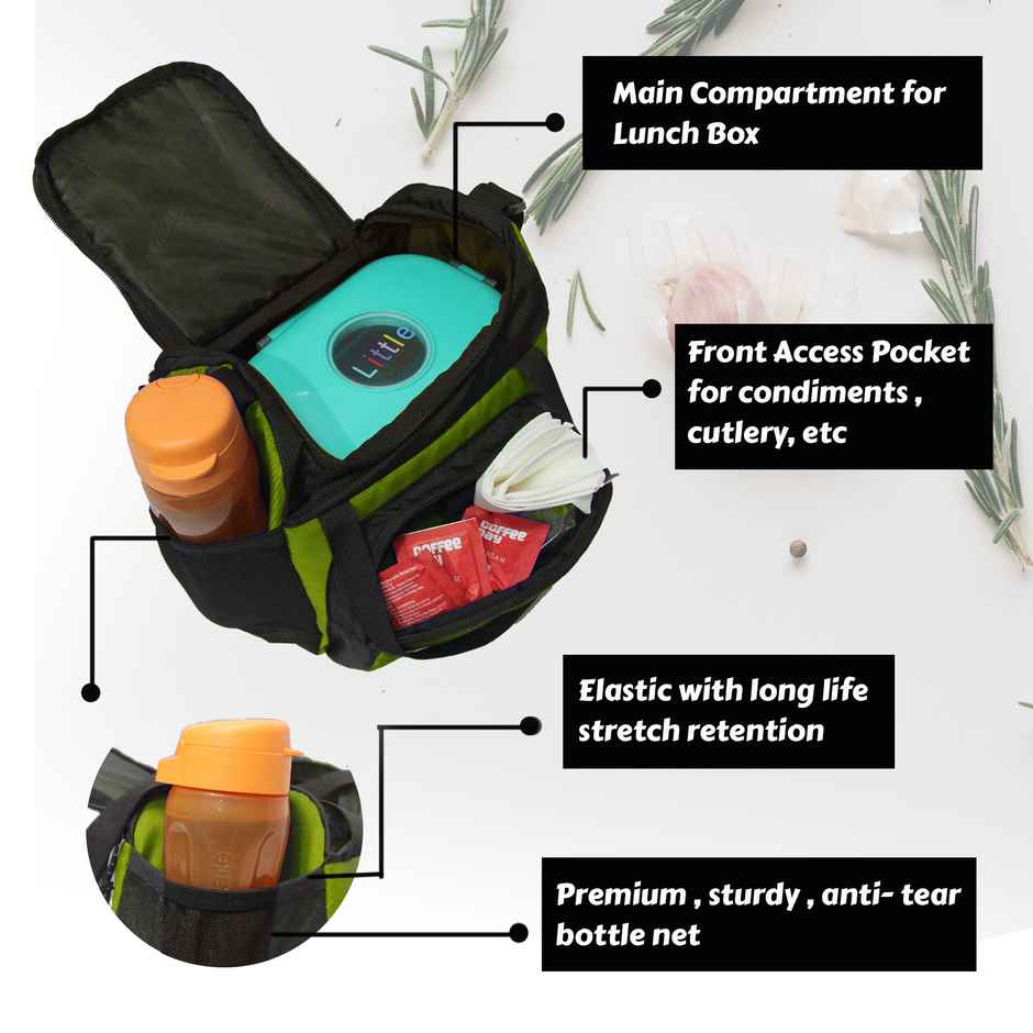 F Gear Yolo Forest Green Black Lunch Bag