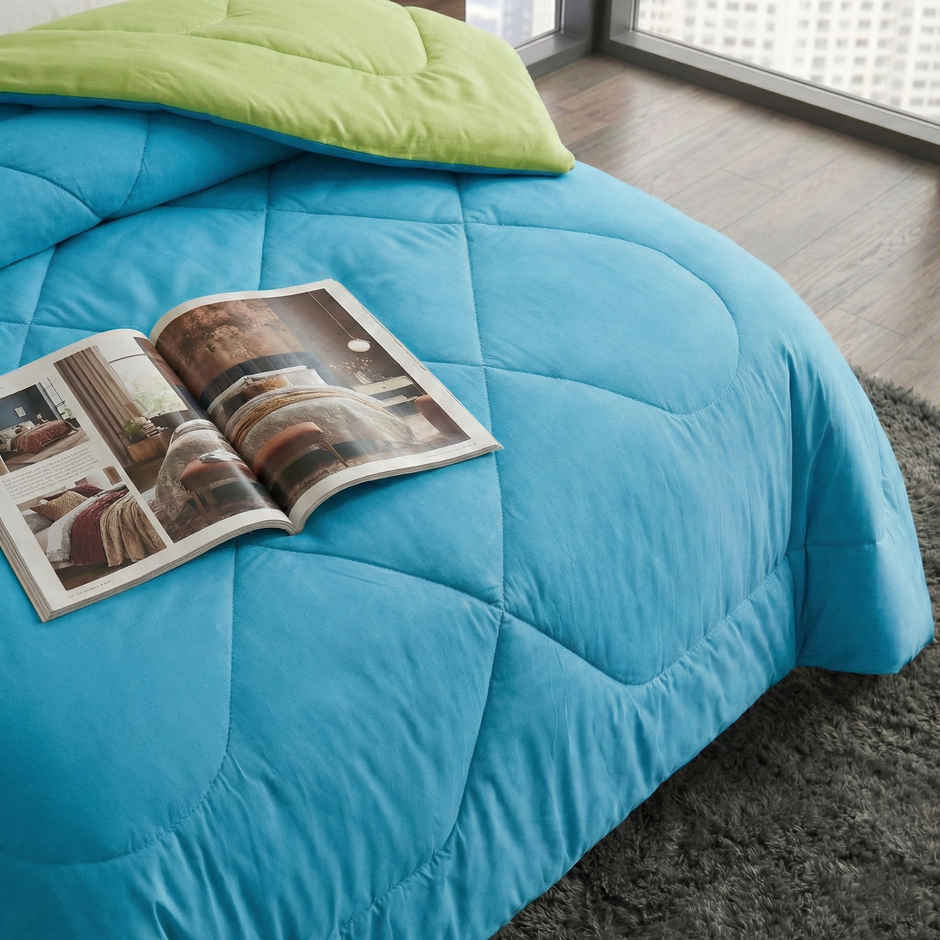 Dream Living Aqua Solid Reversible Double Bed AC Comforter 220 x 230 cm