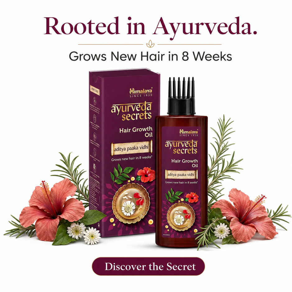 Himalaya Ayurveda Secrets Hair Growth Oil with Bhringraj, Hibiscus & Curry Leaf
