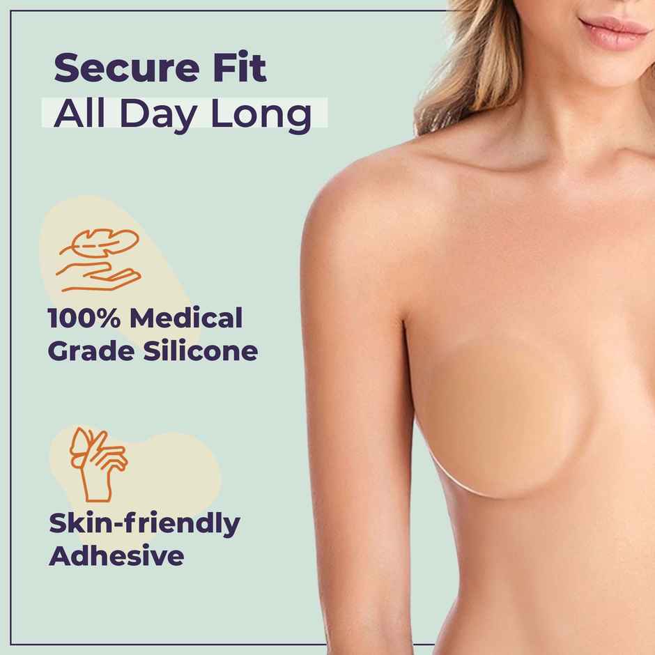 Sanfe Flix Reusable Silicone Nipple Covers | Skin Friendly Adhesive Pasties for Women