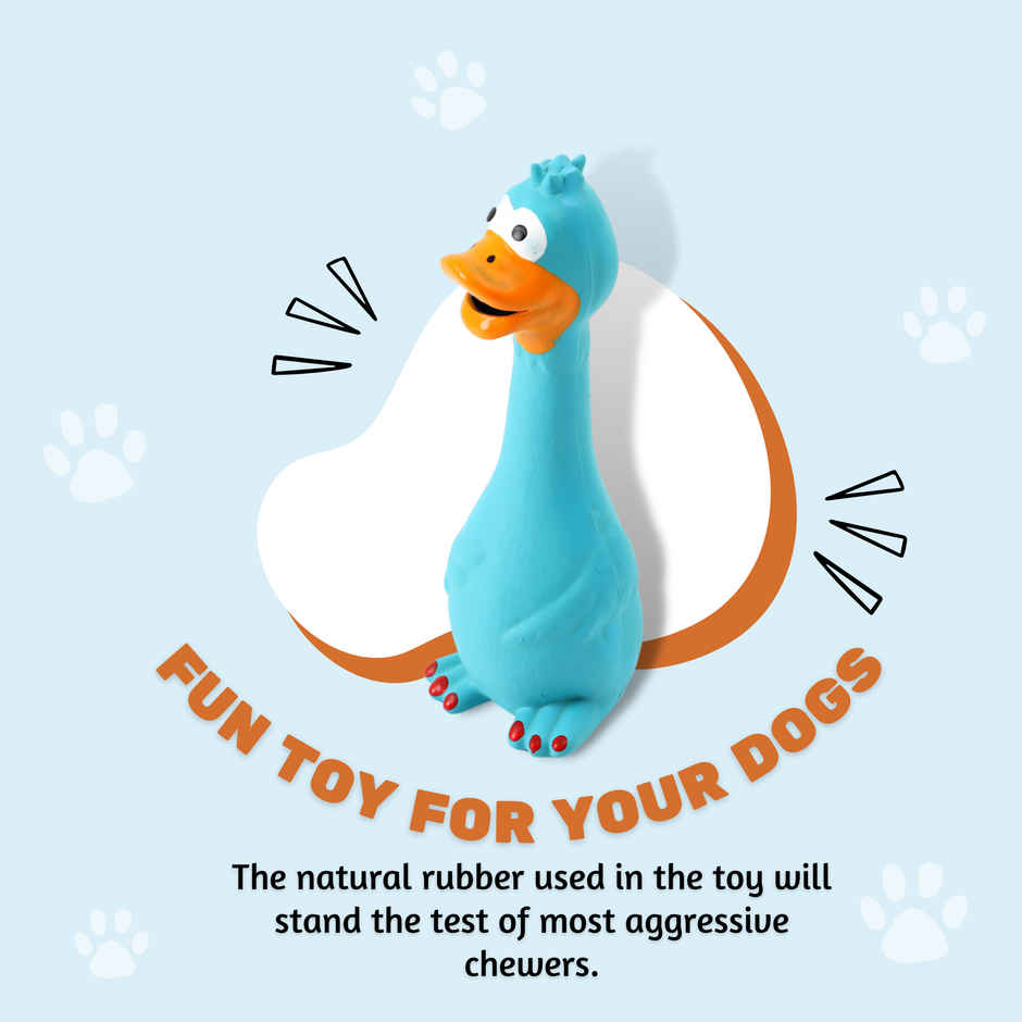 Foodie Puppies Latex Blue Duck Dog Toy