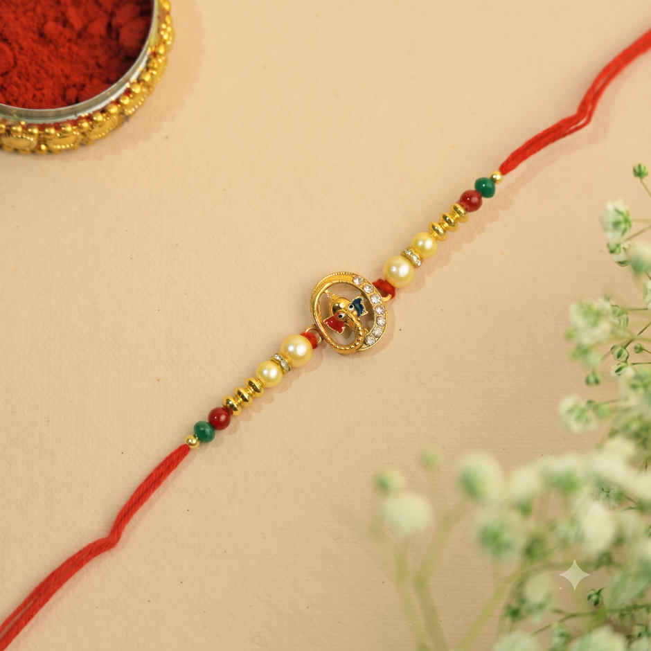 Rakhi for Brother | Lord Ganesh | Religious | Pack of 1 | Avyaan Rakhi