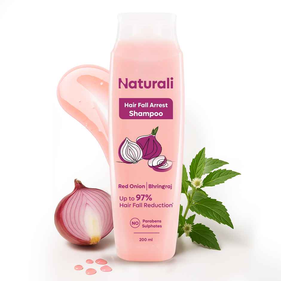 Naturali Hairfall Arrest Shampoo With Red Onion & Bhringraj|Sulphate free|Hair fall control