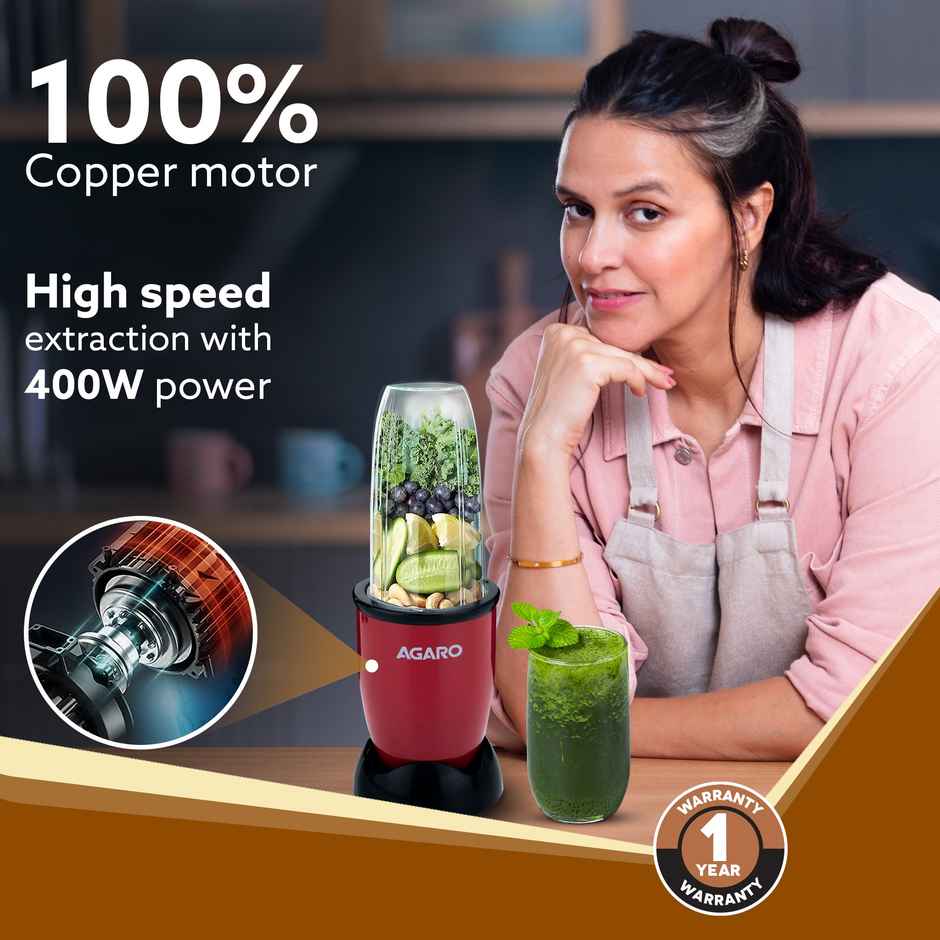 Agaro Regal 3 Jar Personal Blender 400W
