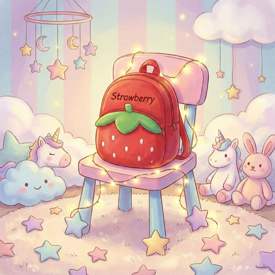 Kidara Strawberry Kids Plush Backpack | Red