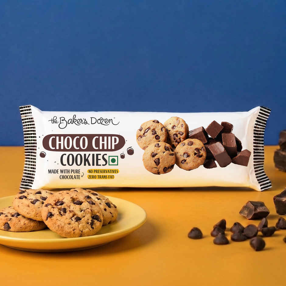 The Baker's Dozen Chocochip Cookies | Protein & Fibre Rich | Chocolate Cookies | Zero Palm Oil Combo