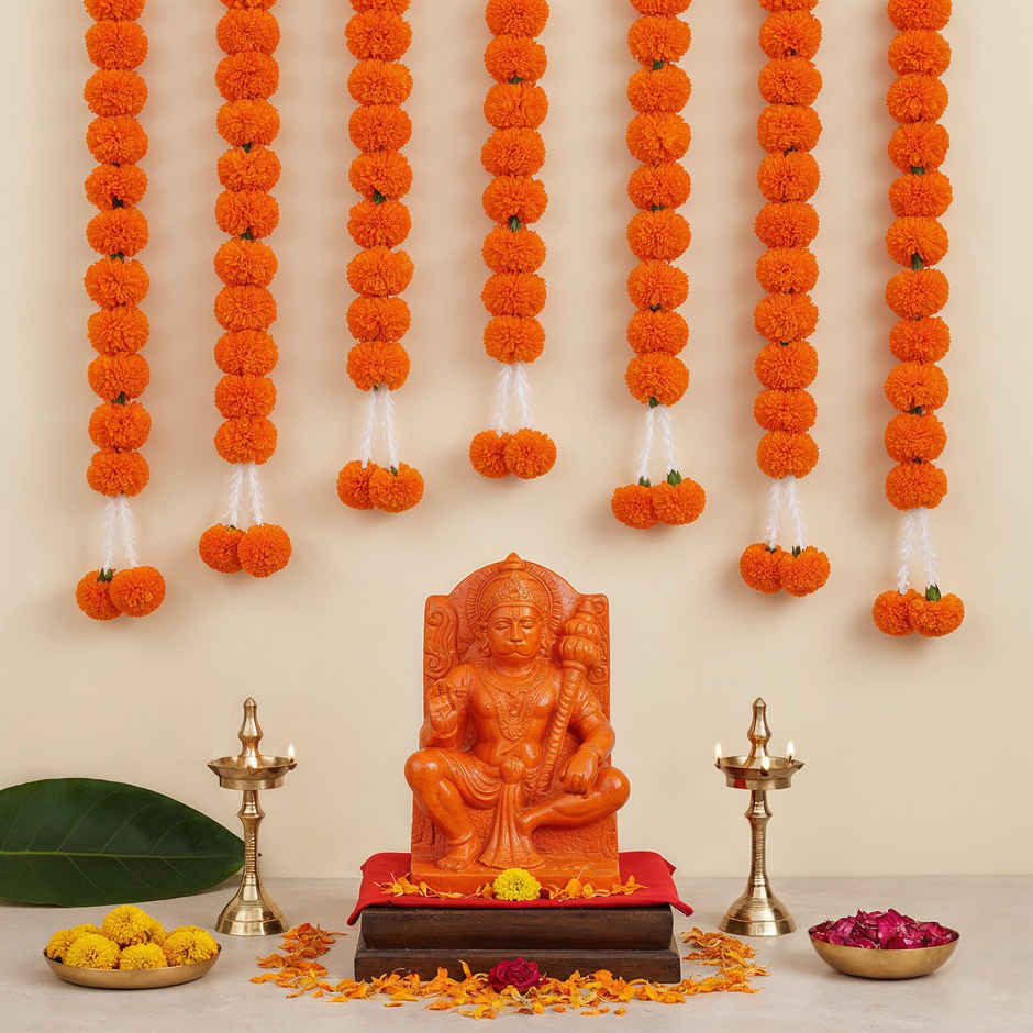 Designer Artificial Flower Wall Hanging - Elegant Home Decor and Festival Wall Art | Oye Happy