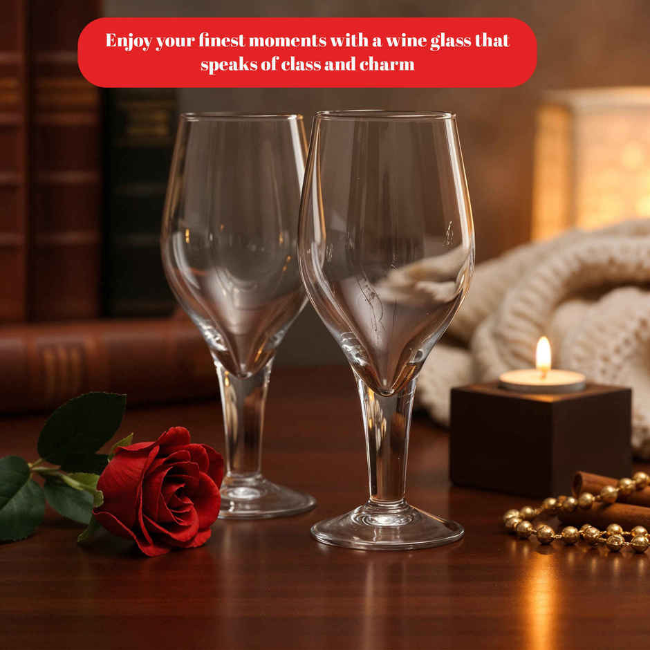 Elegant Wine Glasses | Premium Glass Drinkware Pack| Oye Happy