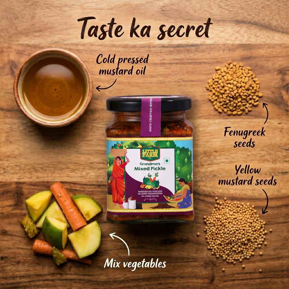 The Little Farm Co Mixed Pickle | Achaar, All Natural