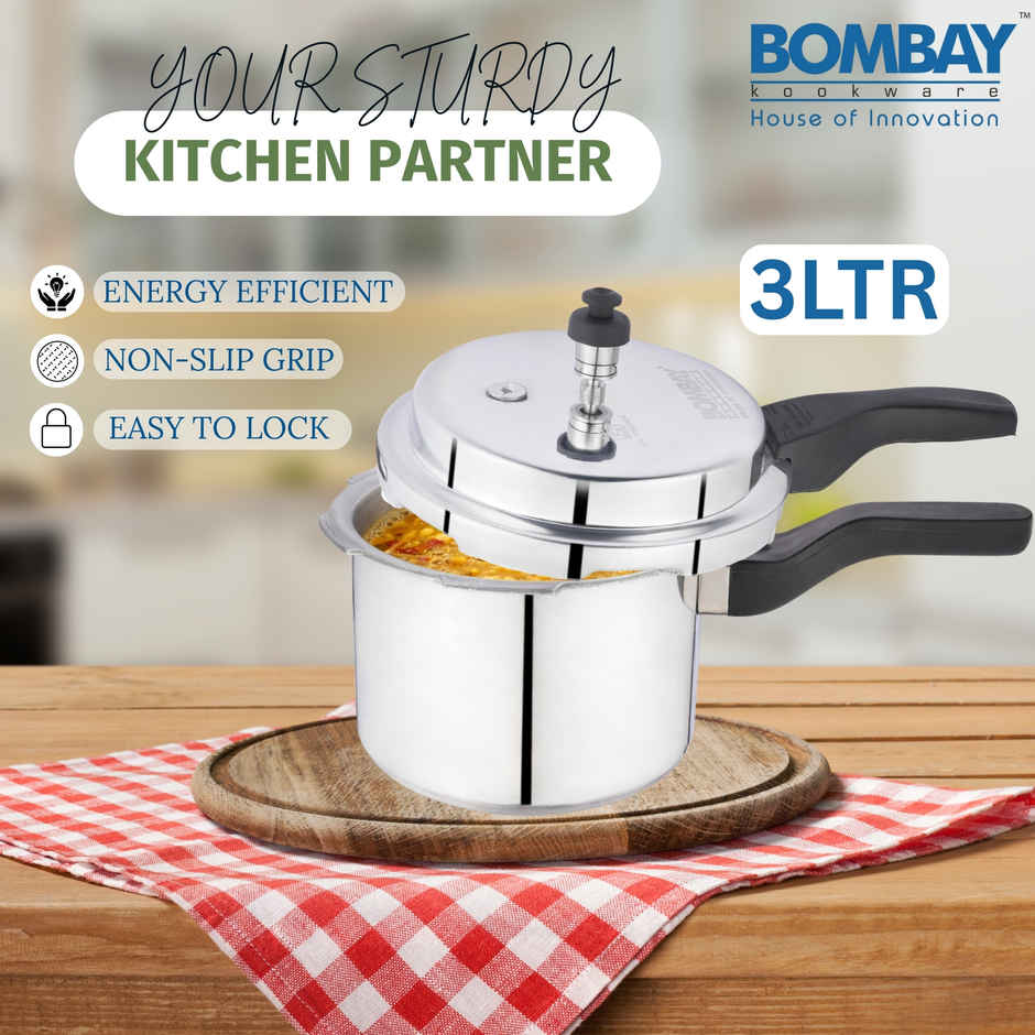 Bombay Kookware Stainless steel Pressure Cooker | 3 L