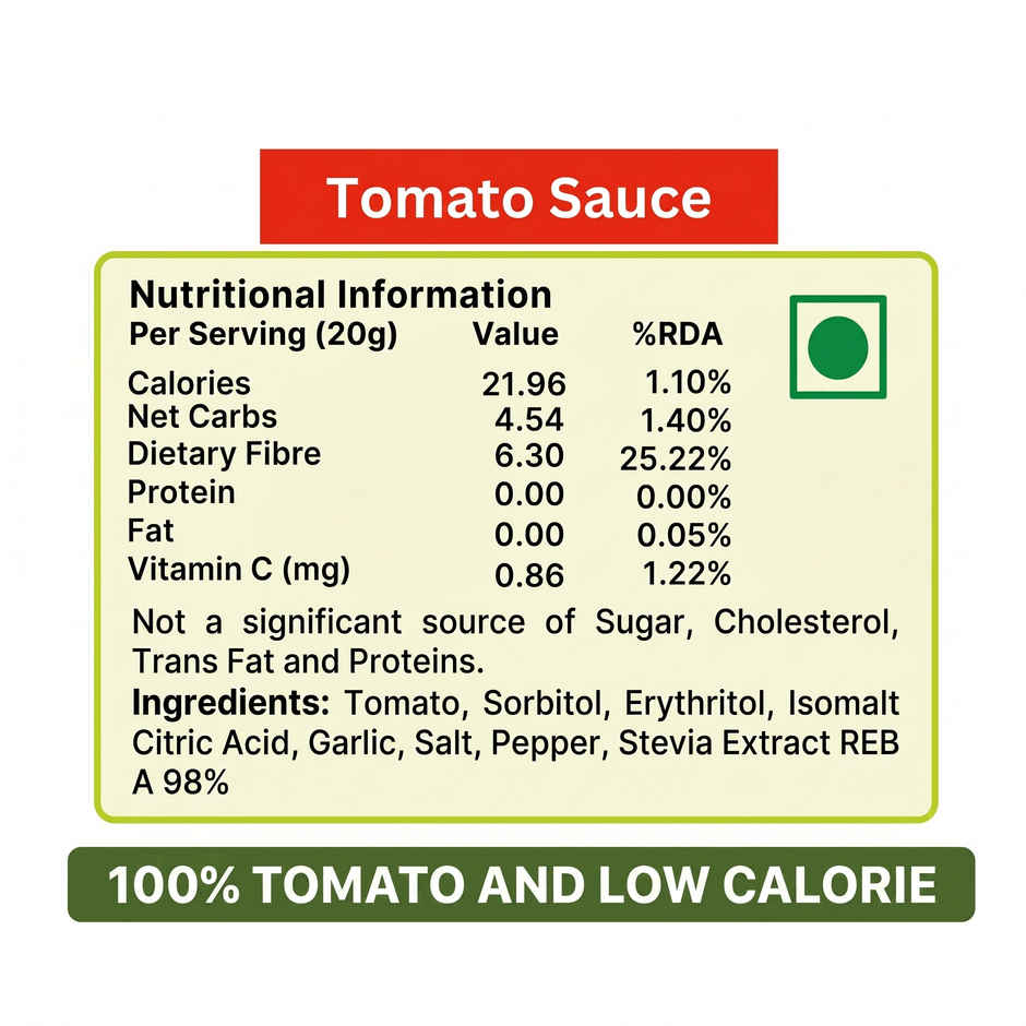 Vistevia Sugar Free Tomato Sauce