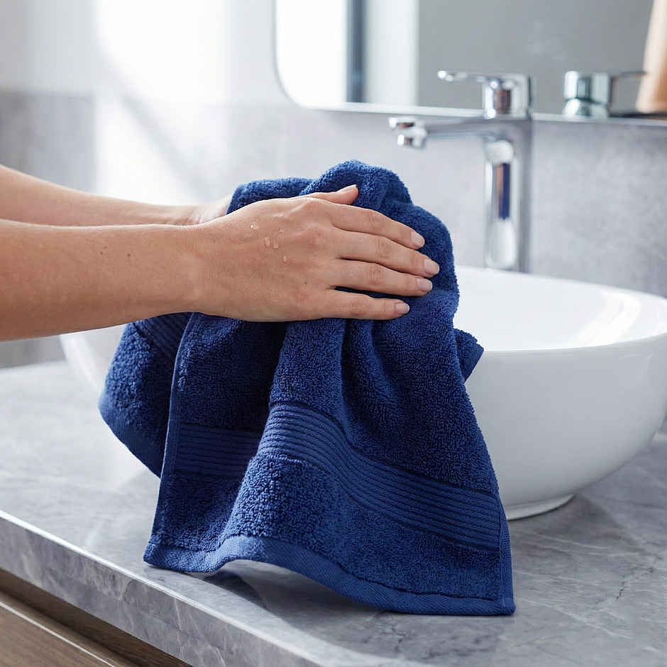 Dream Living Pure Cotton Hand Towel 400 Gsm | Navy - 40 x 60 cm