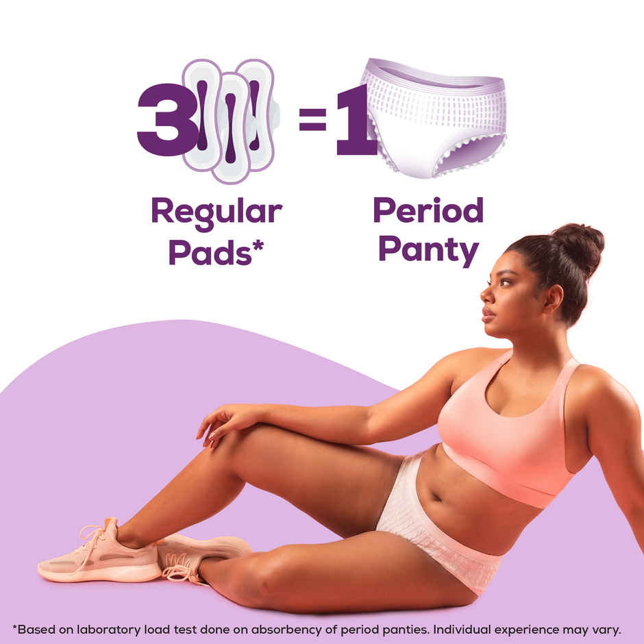 Evereve Period Panty | Heavy Flow | 360 Degree Leak Protection | Disposable | XL-2XL