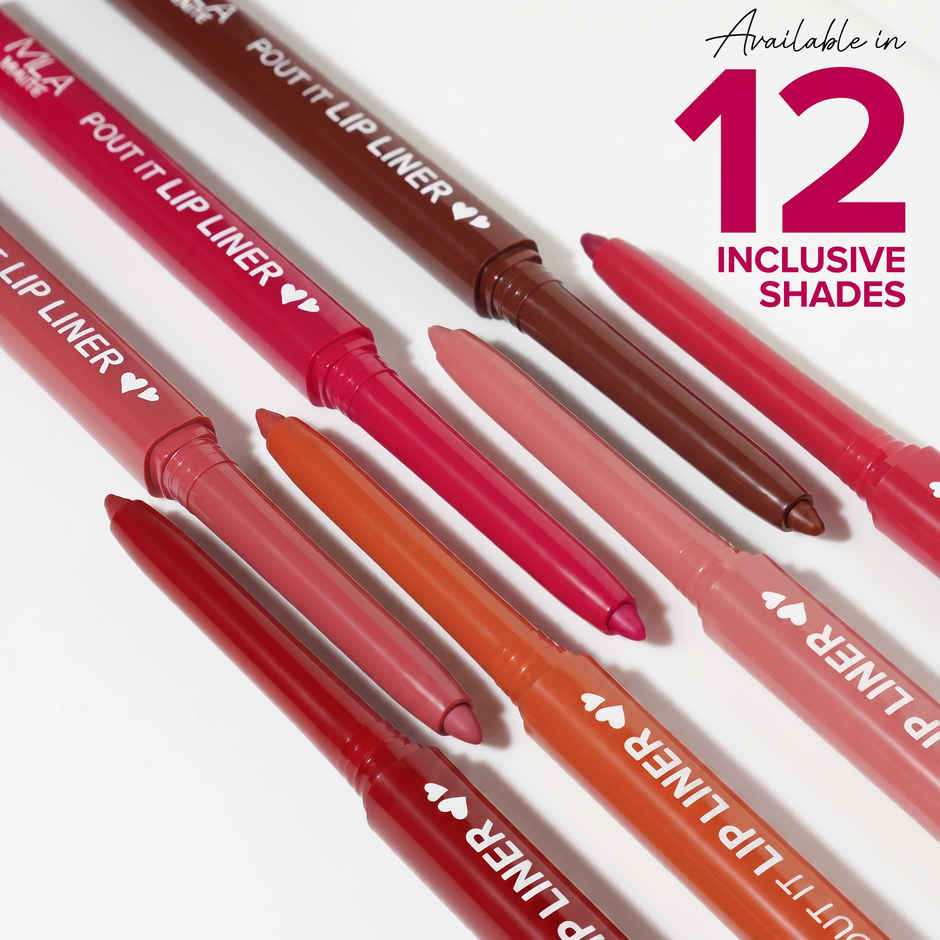 Mila Beaute Pout it Lip Liner I Highly Pigmented | Suitable for Indian Skin Tones | Mocha Latte