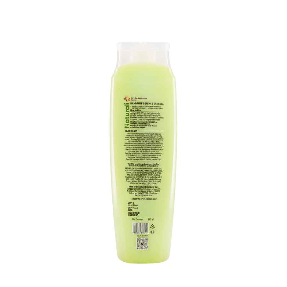 Naturali Dandruff Defence Shampoo With Tea Tree oil| Non drying For Men & Women|Sulphate free