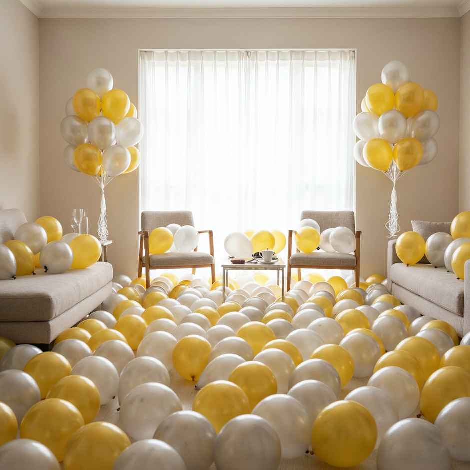 Gold Silver Balloons | Birthday Decoration Party Pack | Propcon