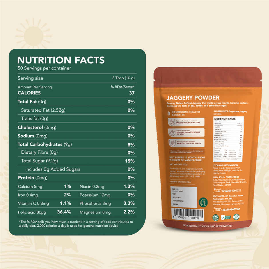 Anveshan Premium Jaggery Powder - Sustainable Alternative To Refined Sugar