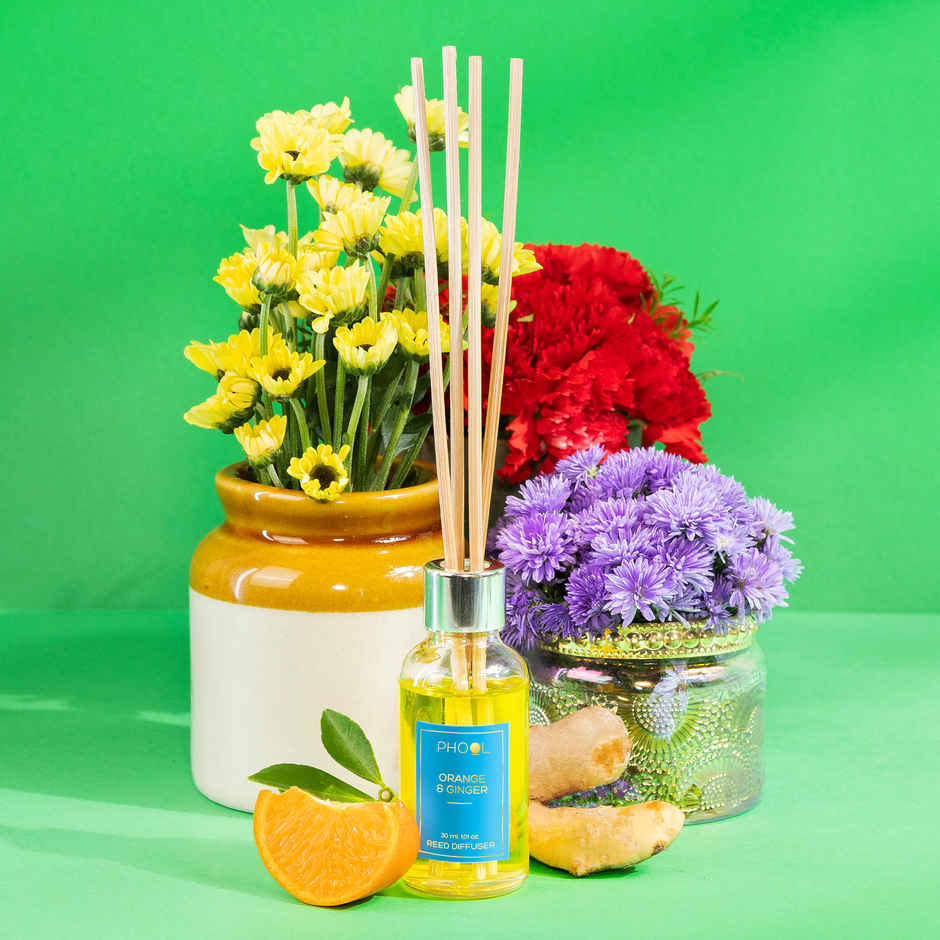 Phool Orange and Ginger Reed Diffuser Set
