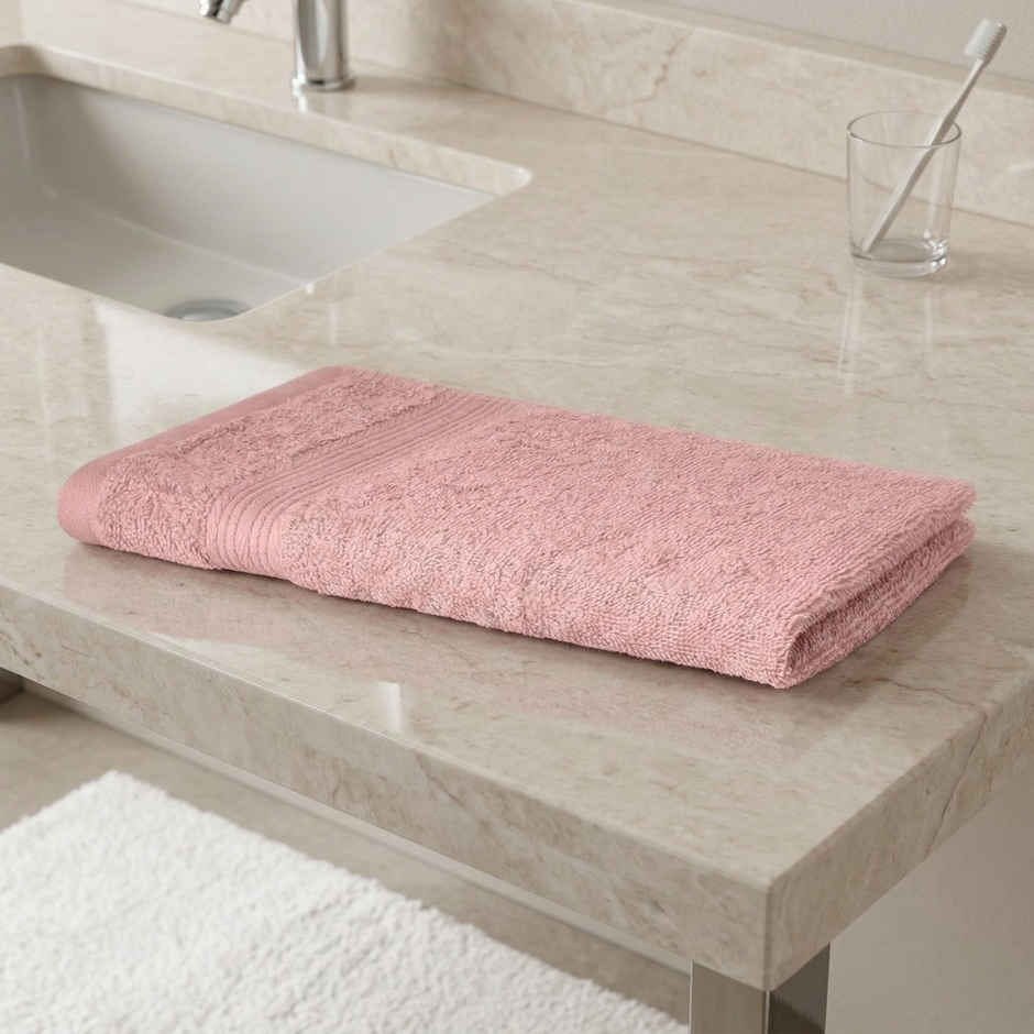 Status Solid Cotton Hand Towel | 40 x 60 Cm | 450 GSM | Assorted