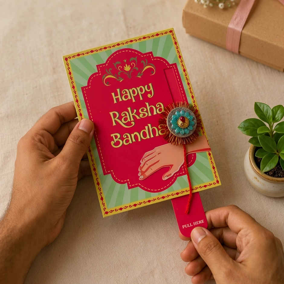 Pull Card Rakhi | Pull Card Surprise | Pack of 1 | Oye Happy